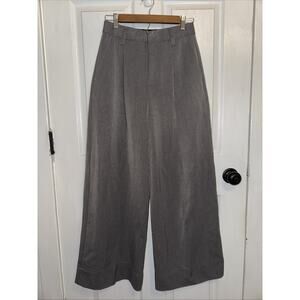 Something Navy High Rise Wide Leg Gray Dress Pants Size 6 Women’s‎